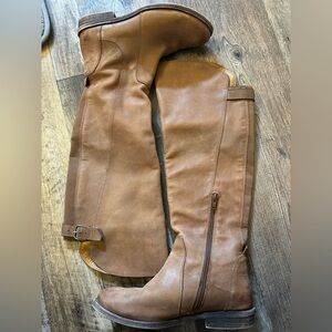 Lucky Brand Brown Leather Heeled Boots